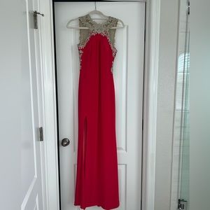 La Femme dress, hot coral color, size 4, NEW